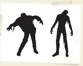 Zombie Silhouette tote bag purse 01