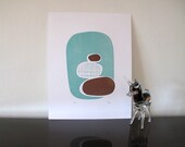 Modern Stones Letterpress Print