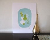 Modern Vases Letterpress Print