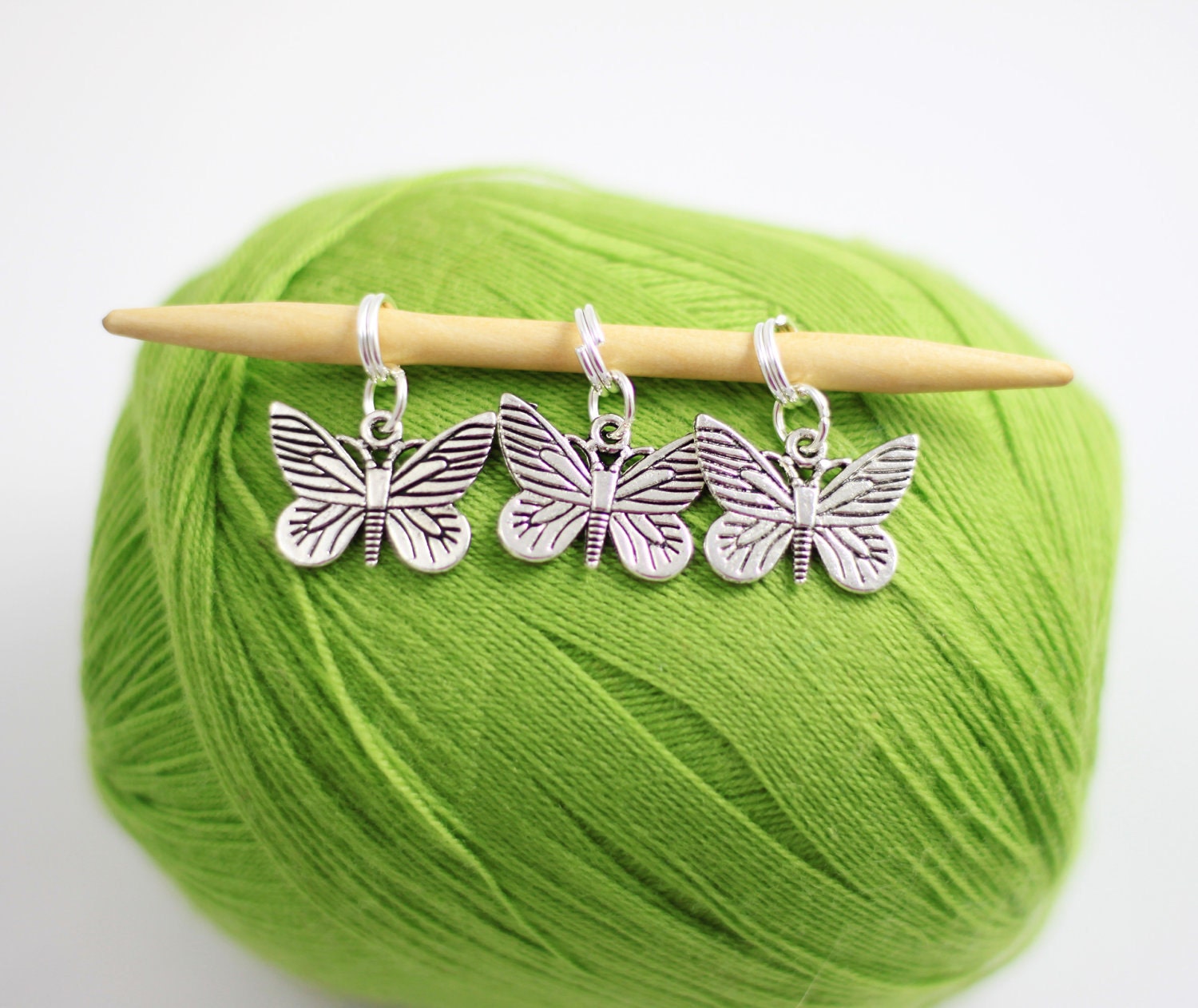 6 Knitting Stitch Markers -Butterflies