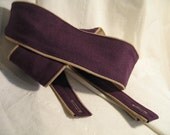 Hemp Guitar Strap-Plum Hemp and Tencel Blend atop Kaki Hemp Canvas