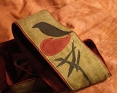 Vegan Guitar Strap-Nesting Design- Featuring Fair trade organic hemp linen