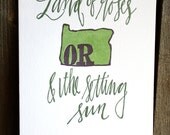 Oregon Letterpress Print