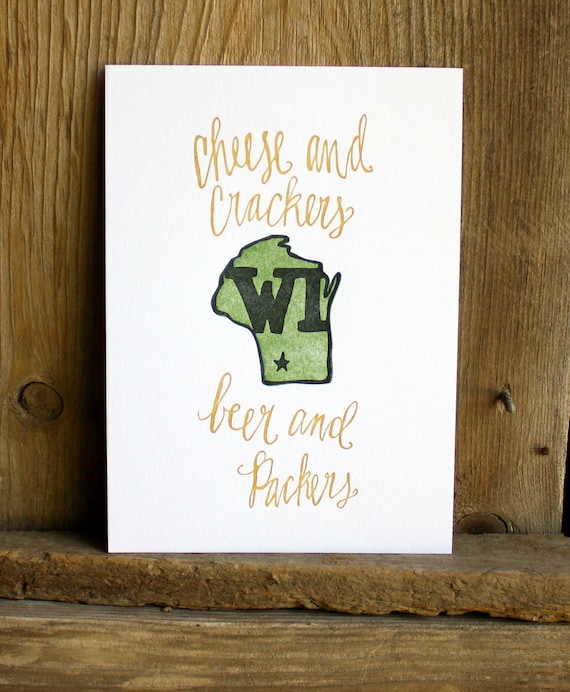 Wisconsin State Series Letterpress Print