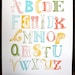 Alphabet Letterpress Print 11x14 Childrens room
