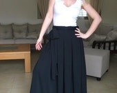 Day and Night BLACK cotton viscosa skirt black long skirt maxi skirt and sash gypsy skirt black skirt