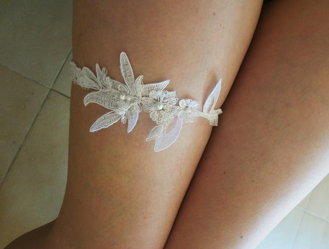 White magic wedding garter bridal garter white lace garter with beautiful bridal quality embroidery