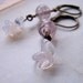 Sweet Lilac earrings charm bracelet purple pastel shabby vintage glass