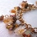 Topaz charm bracelet golden autumn berries