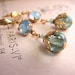 spring jewelry Baby Blue earrings with vintage aqua pastel art glass