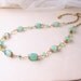 Winter Mint necklace with vintage Japanese lampwork