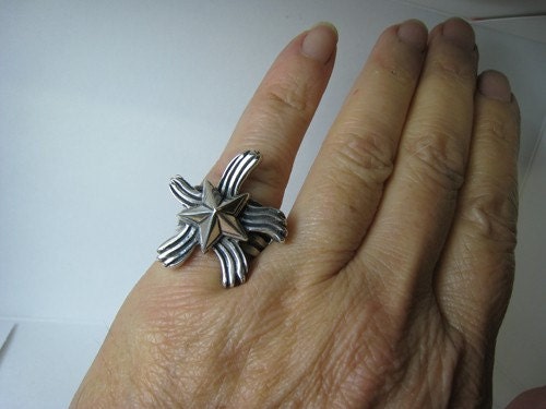 Star Shooting Star Comet Silver Ring