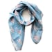 Blue Cotton Scarf with Rattlebox Moth Print