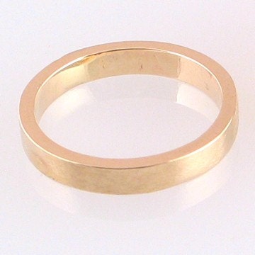 10k Yellow Gold Ring 3mm, size 3 - 13