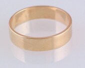 10k Yellow Gold Ring 5mm, size 5 - 13