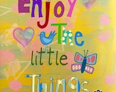 Enjoy the Little Things, Collage, Wall Art, Print, Inspirational