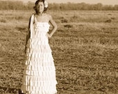 L'amore.   full length tiered wedding dress custom womens sizes.
