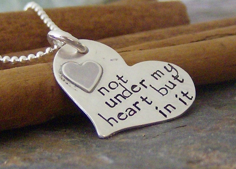 adoption necklace.............hand stamped and soldered sterling silver necklace