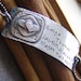Because of you.... hand stamped sterling silver id bracelet