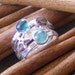 By the sea... gem stone sterling silver stacking ring