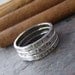Personalized stackable stacking rings...hand stamped fine silver stacking rings.