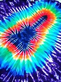 Rainbow Guitar Tie Dye Long Sleeve Cotton Shirt