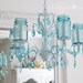 Vintage Mason Jar Chandelier...Aqua Crystals....Made To ORDER...Plethora of Treasuries..LAYAWAY Available