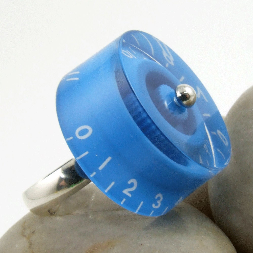 Turn Down the Suck Blue Speed Knob and Sterling Ring -  Made in YOUR SIZE