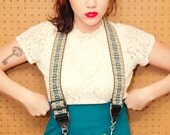 Vintage High Waisted Teal Pencil Wiggle Skirt Size Small