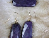 Suglite Earrings and Pendant Set 14kt gold filled