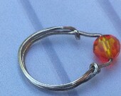 Swarovski Fire Opal Ring Sterling Silver Ring
