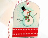Handmade Christmas Icon Gift Tags Christmas Present No Peeking Hand Colored Washi Tape