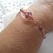 Copper viking knit wire work bracelet with Japanese Tensha focal bead
