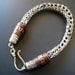 Viking knit leather Hancrafted Personalized  Wire Bracelet For Him or Her under 40 usd