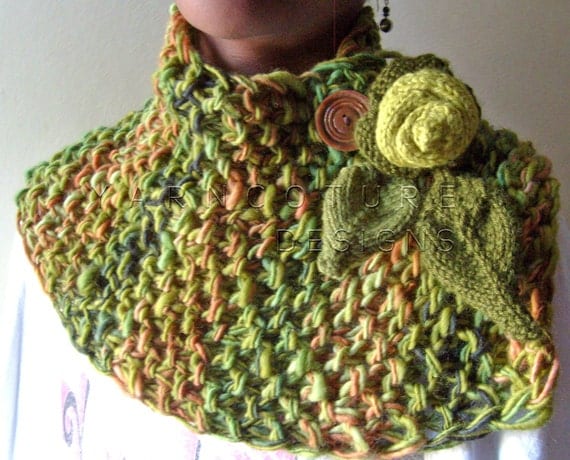 The Enchanted Garden LUXURIOUS Knit Cowl / Neckwarmer