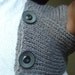 Grey EXPRESSIONS / Neckwarmer-Cowl For Men/UNISEX  - Featuring WEATHERED Vintage Buttons
