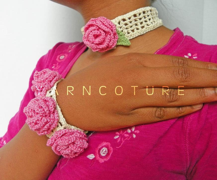 The Victorian Rose Choker - Featuring Vintage Buttons