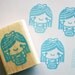 Alice in Wonderland - Hand Carved Mounted Stamp