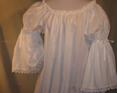 DDNJ Renaissance 1 tier Sweetheart Bell Chemise  Renaissance SCA Anime Lolita Gypsy Pirate Plus Custom Made ANY Size Cosplay