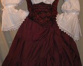 DDNJ Choose Fabrics Renaissance Reversible Corset Style Bodice 4pc plus Custom Made  ANY Size Pirate Anime Lolita Cosplay Wench LARP