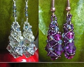TUTORIAL  Beaded Earrings  - Jewelry Tutorial No 40  for Crystal and Pearl Beaded Earrings.