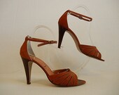 1970s shoes / Vintage 70's Boho Geoffrey Beene Bag Italian Shoes Stacked Heels