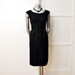 1950s dress / Vintage 50's Dress Elegant Ben Barrack Black Embroidered Details