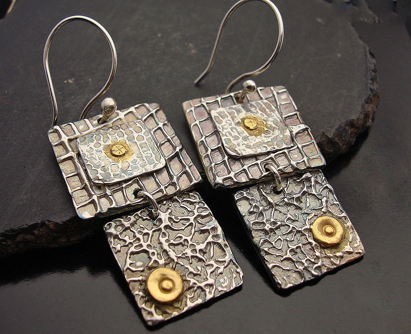 Le Petite Attention Grabbers - Silver and Gold Earrings