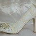 Something OLD Something NEW  ..Wedding Shoes....vintage lace, crystals and pearls.. As Seen in Brides Magazine.. UK