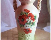 Vintage Shabby Chic Poppy Floral Transfer Jug