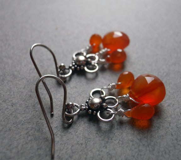 Tangerine Dream Carnelian mini chandeliers