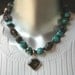 Turquoise and Smoky Quartz Asymmetrical Necklace