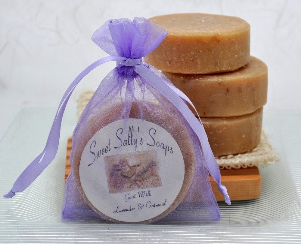 Goat Milk Lavender and Oatmeal Organic Handmade Soap, Cold proces, natural skin care