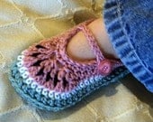 Download Now - CROCHET PATTERN Toddler Watermelon Mary Janes - Pattern PDF